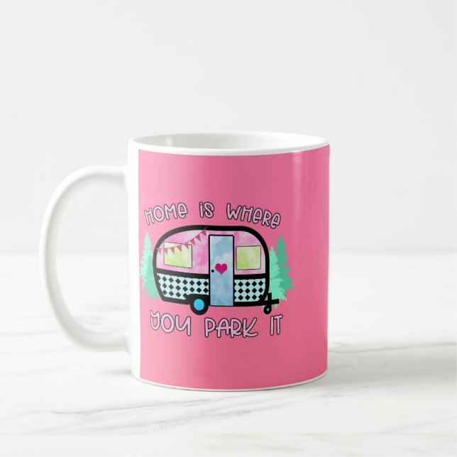 Home is Where You Park It Camper Coffee Mug (Left)