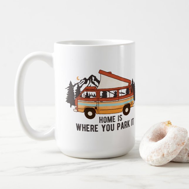 Home is Where You Park It Coffee Mug (With Donut)