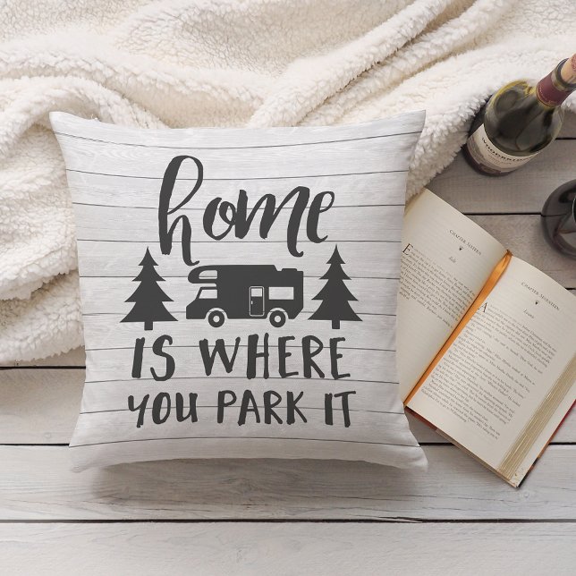 Home Is Where You Park It Cushion (Creator Uploaded)