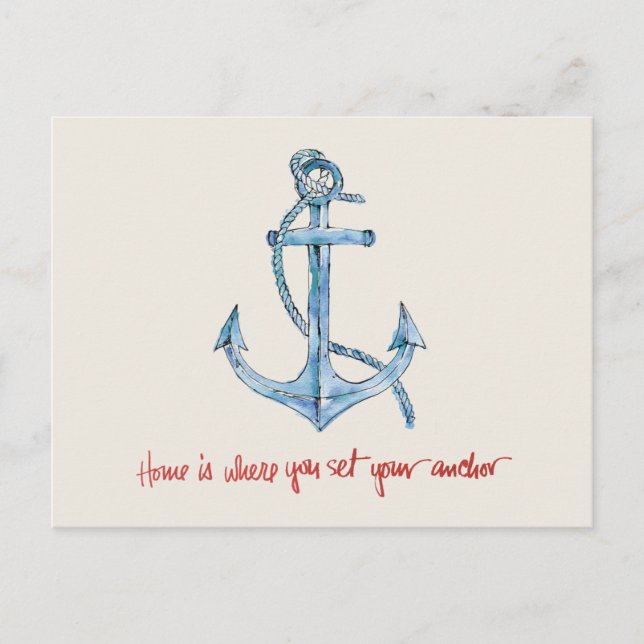Home is Where You Set Your Anchor Postcard (Front)