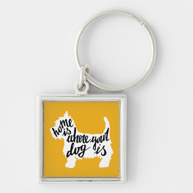 Home Is Where Your Dog Is Key Ring (Front)