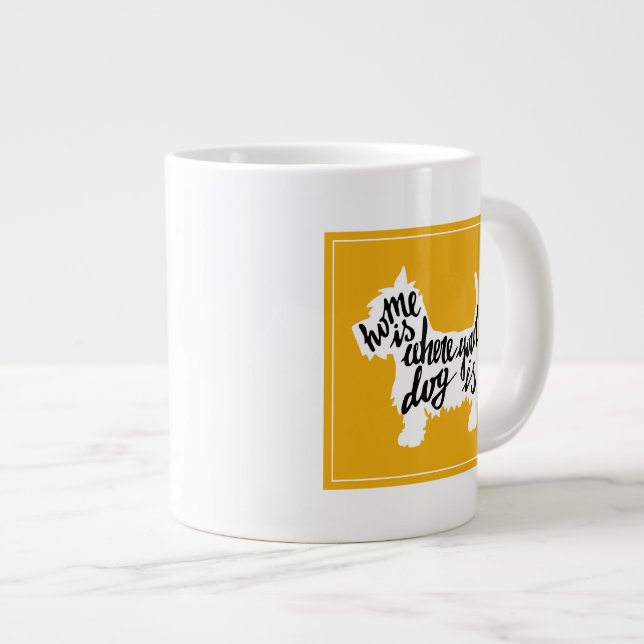 Home Is Where Your Dog Is Large Coffee Mug (Front Right)