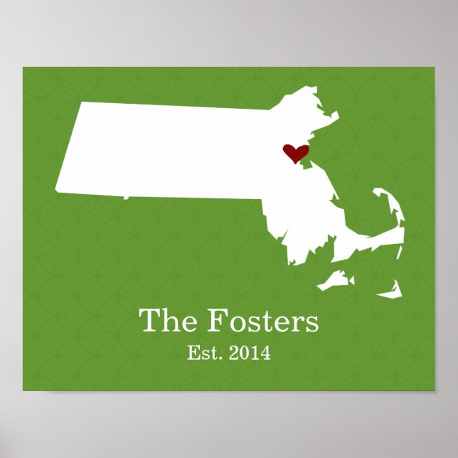 Home is Where Your Heart Is - Massachusetts Poster (Front)