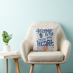 Home is where your heart is Throw Pillow