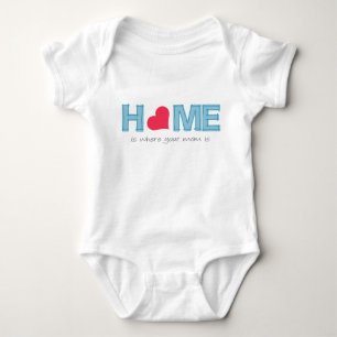 Home is where your mum is baby bodysuit