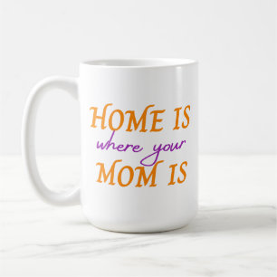 Home is where your mum is coffee mug