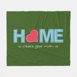 Home is where your mum is fleece blanket