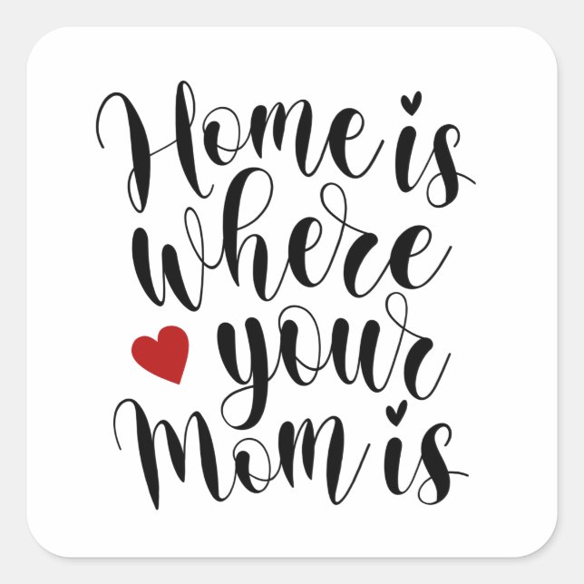 Home is Where Your Mum is Mother's Day | Sticker (Front)
