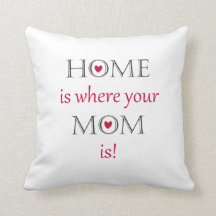 Home Is Where Your Mum Is Throw Pillow