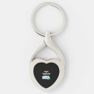 Home Is Wherever Im With You Classic Heartfelt Sty Key Ring