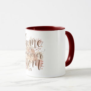 Home Is Wherever Mum Is Cosy Typography Design H Mug