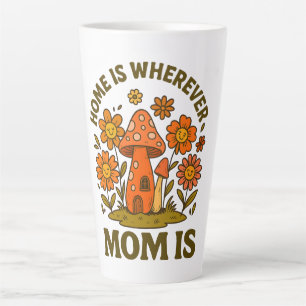 Home Is Wherever Mum Is Mothers Day Latte Mug
