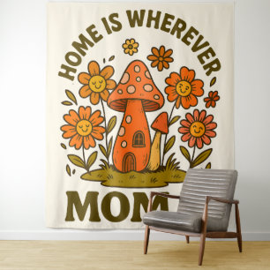 Home Is Wherever Mum Is Mothers Day Tapestry