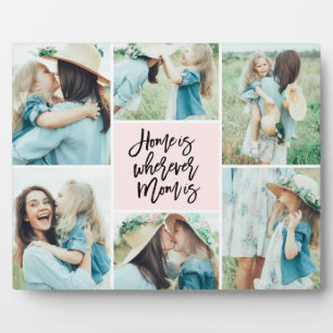 Home is Wherever Mum is Photo Collage Plaque