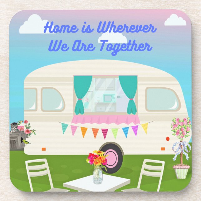 Home is Wherever We Are Together Coaster (Front)