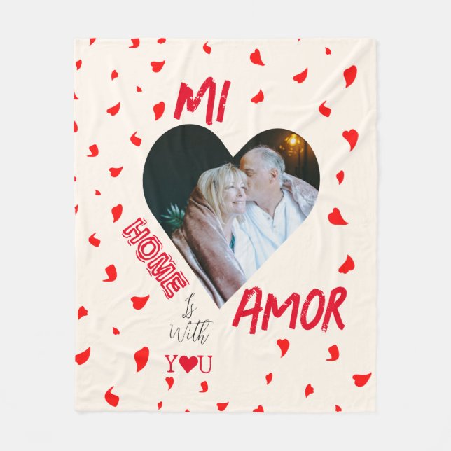 Home Is With You Fleece Blanket Gift (Front)