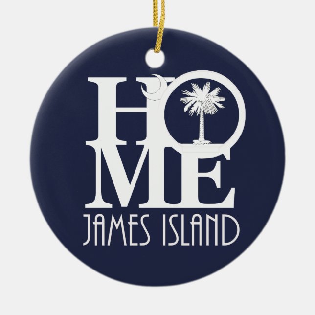 HOME James Island Ceramic Ornament (Front)