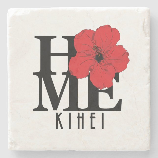 HOME Kihei Hawaii Stone Coaster (Front)