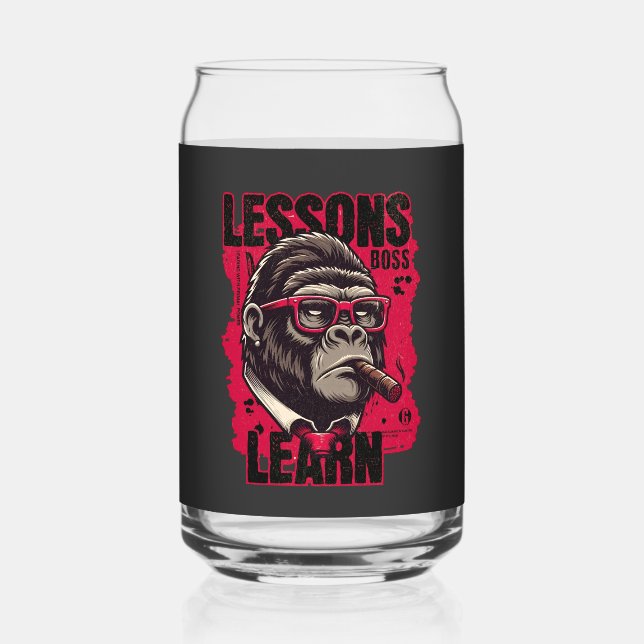 Home/Kitchen Gorilla Boss Drinkware Set Can Glass (Front)