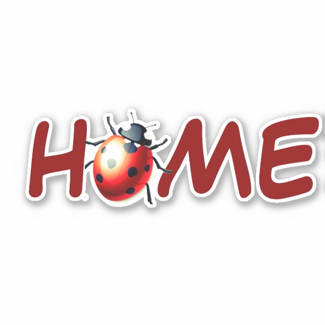 Home ladybug sticker (Front)