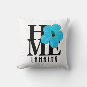 HOME Lahaina Blue Hibiscus Cushion