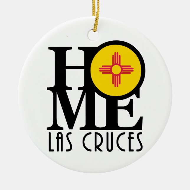 HOME Las Cruces Ceramic Ornament (Front)