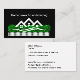 Home Lawn And Landscaping Business Cards