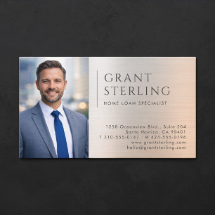 Home Loan Specialist Photo Metallic Business Card