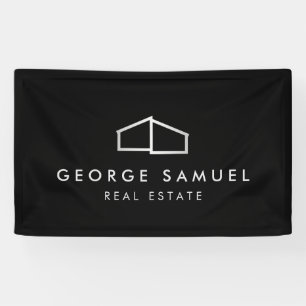 Home Logo Realtor Black & White Banner