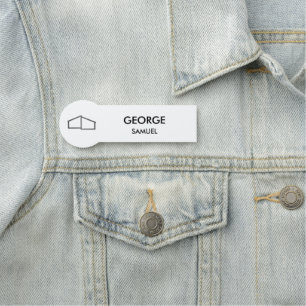 Home Logo Realtor Black & White Classic Name Tag