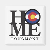 HOME Longmont Colorado 4x4" Magnet