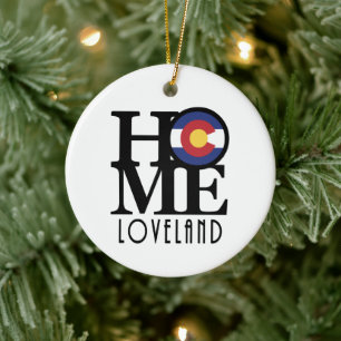 HOME Loveland Colorado Ceramic Ornament