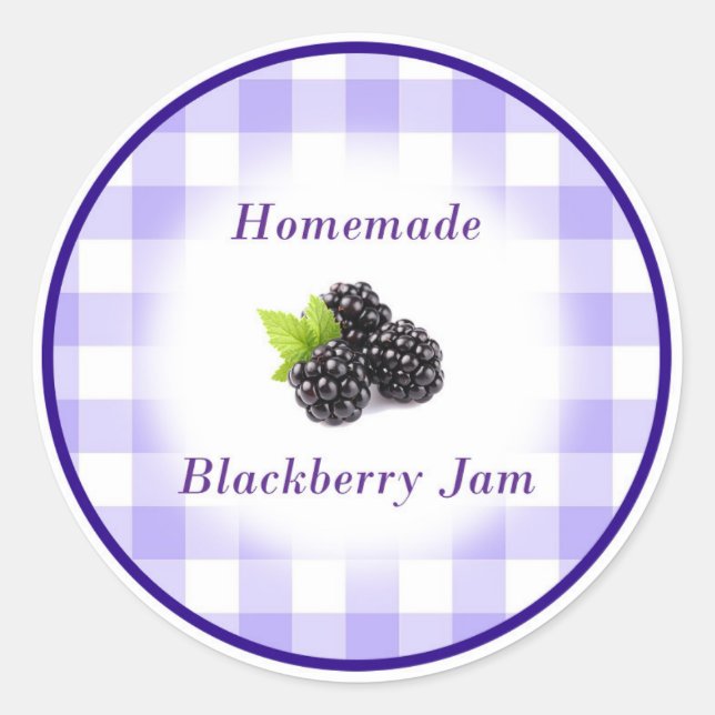 Home made Blackberry jam label (Front)