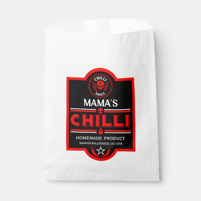 Home Made Chilli Sauce Favour Bag (Front)