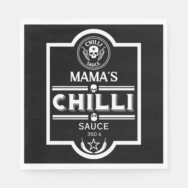 Home Made Chilli Sauce Napkin (Front)