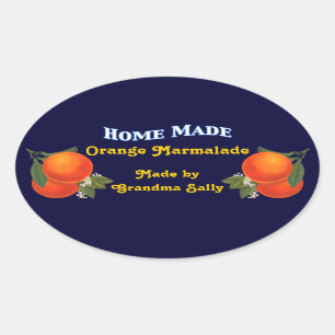 Home Made Custom Orange Canning Stickers