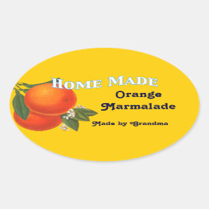 Home Made Custom Orange Marmalade Stickers