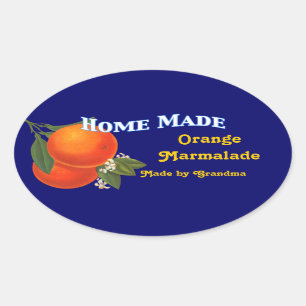 Home Made Custom Orange Marmalade Stickers