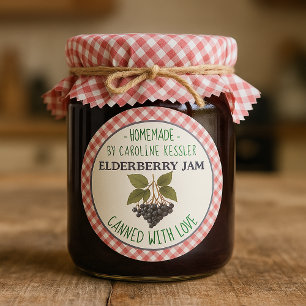 Home Made Elderberry Jam Canning Label Sheet