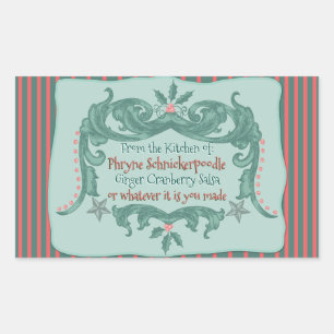Home-Made Late Victorian Christmas - Personalised Rectangular Sticker