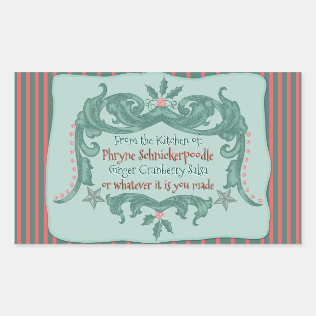 Home-Made Late Victorian Christmas - Personalised Rectangular Sticker (Front)