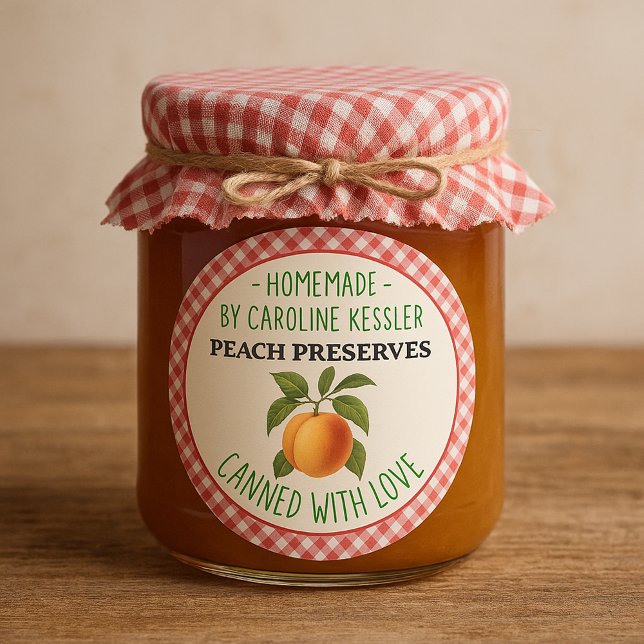 Home Made Peach Preserves Canning Label Sheet (Creator Uploaded)