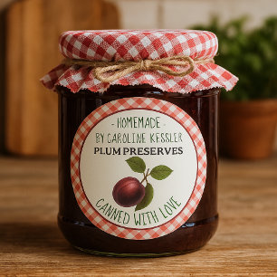 Home Made Plum Preserves Canning Label Sheet