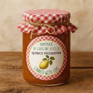 Home Made Quince Preserves Canning Label Sheet