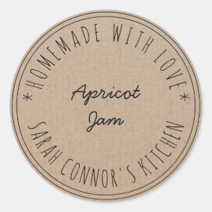 Home made with love Apricot Jam Jar Product Labels