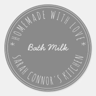 Home made with love Bath Milk Kraft Spa Classic Round Sticker
