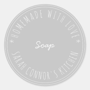 Home made with love Soap Kraft Spa Classic Round Sticker