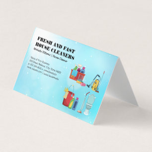 Home Maid Cleaning Services Equipment Business Card