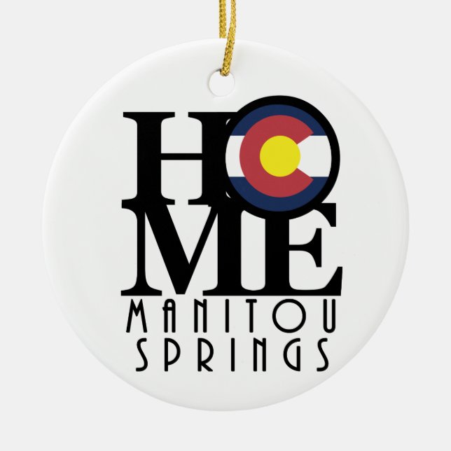 HOME Manitou Springs Ceramic Ornament (Front)