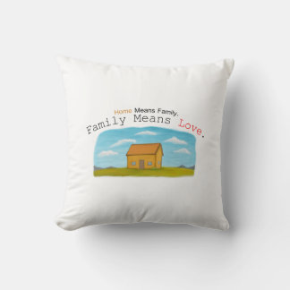 Home Means Family. Family Means Love Cushion